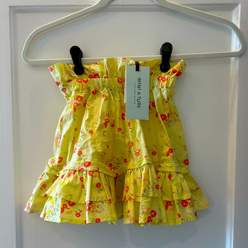 Yellow Skirt with Flowers